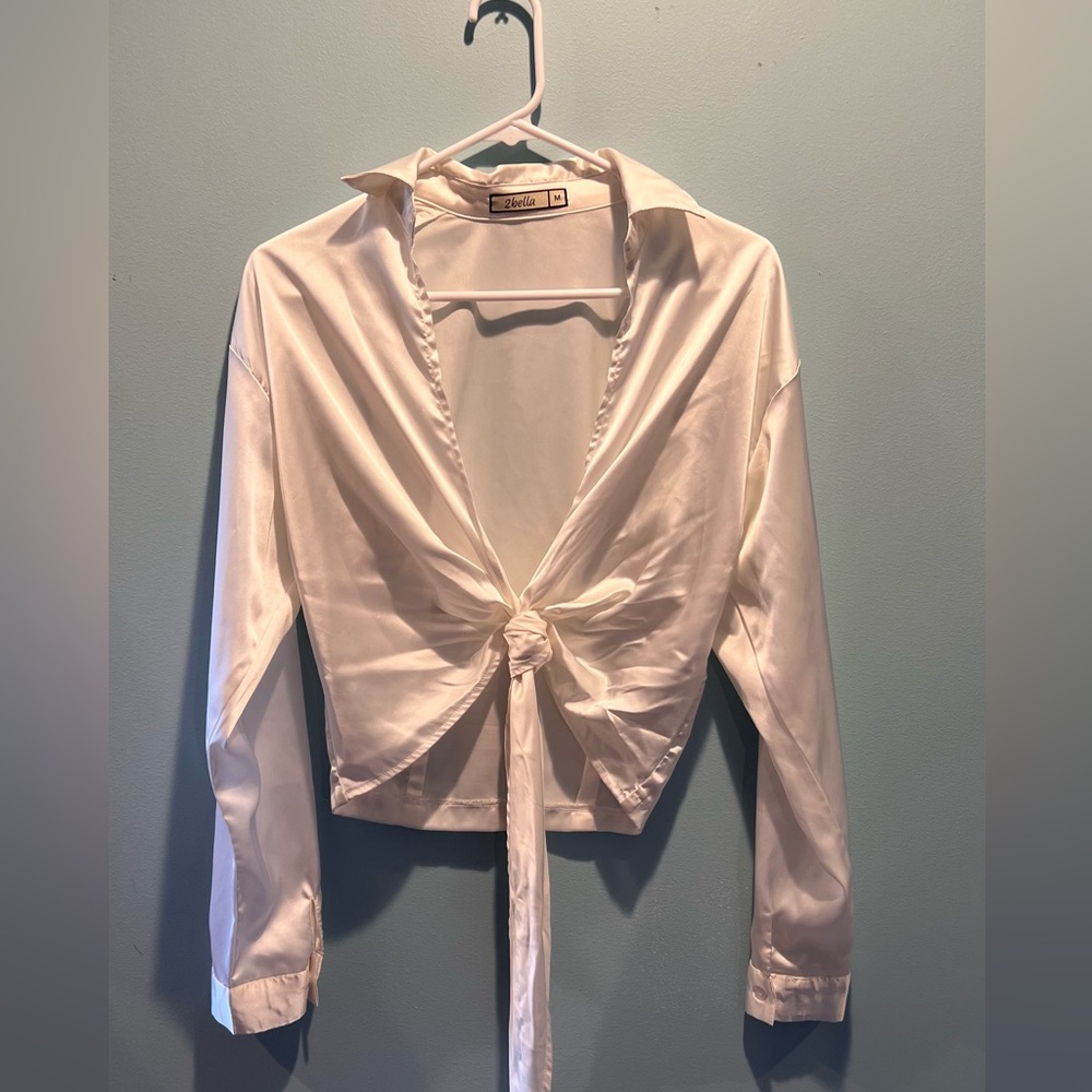 White Silk Top